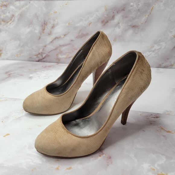 Nine West brown Leather heels with layered texture - Picture 2 of 16